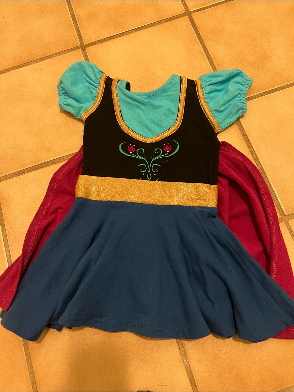 Placard Originals Princess Anna Cape Dress with Gold Accents